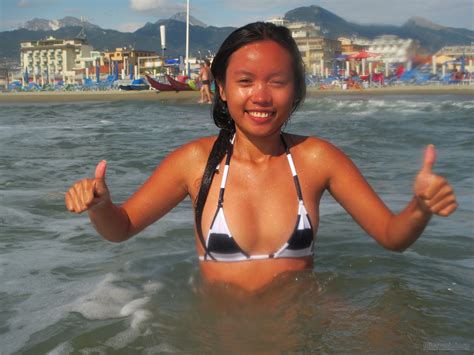 Bikini Model Bev AI Enhanced Beach In Tuscany Topaz Sharpen Faceai Porn Pic