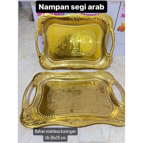 Jual Nampan Segi Arab Gold Series Shopee Indonesia