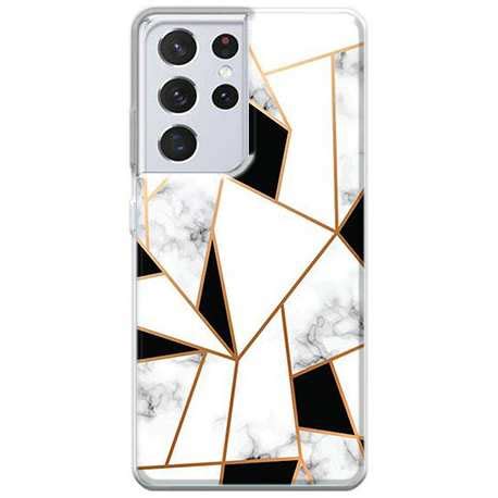 Etui Na Samsung Galaxy S Ultra Bia Y Marmur Geometryczny