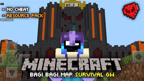 Bagi Bagi Map Survival Pocket Edition Bedrock Edition Mcpe Youtube