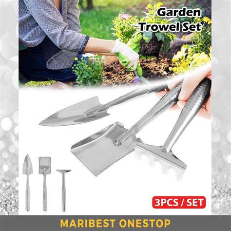 3 Pcs Stainless Steel Mini Garden Tool Set Plant Tools Gardening