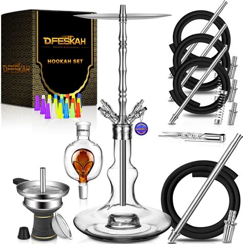 Amazon De Dfeskah Shisha Set Hookah Edelstahl V A Cm Wasserpfeife