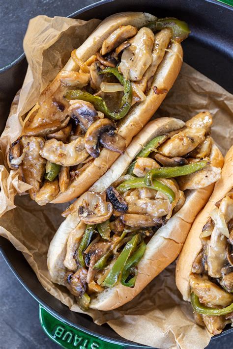 Chicken Philly Cheesesteak Sandwich - Momsdish