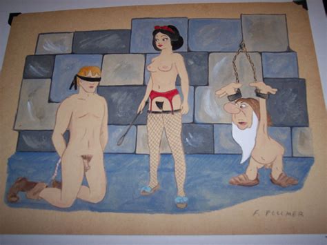 Nude Snow White Characters In John C S Vintage Disney Comic Art Gallery Room