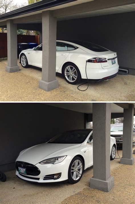 Tesla Model S на зарядке | Пикабу