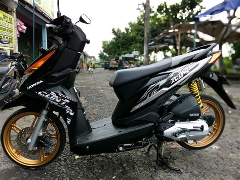 48 Koleksi Modifikasi Motor Beat Hitam Sederhana Terlengkap Bakiak Motor