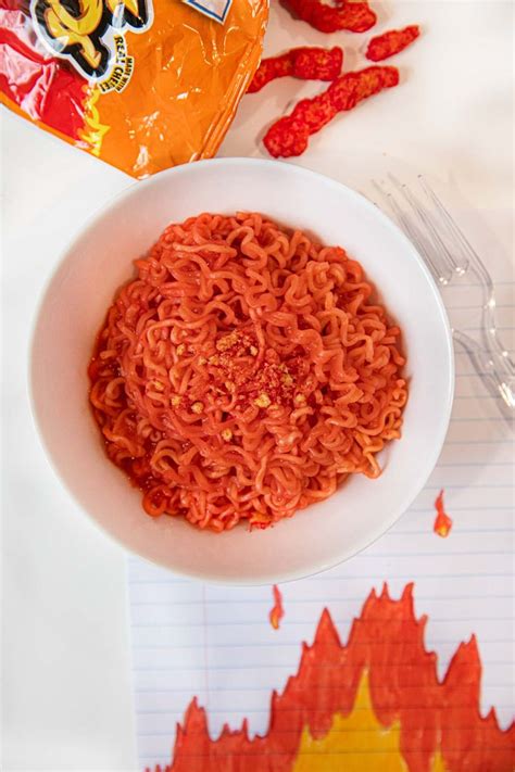 Microwave Flamin Hot Cheetos Ramen Dorm Room Cook Recipe Cheetos