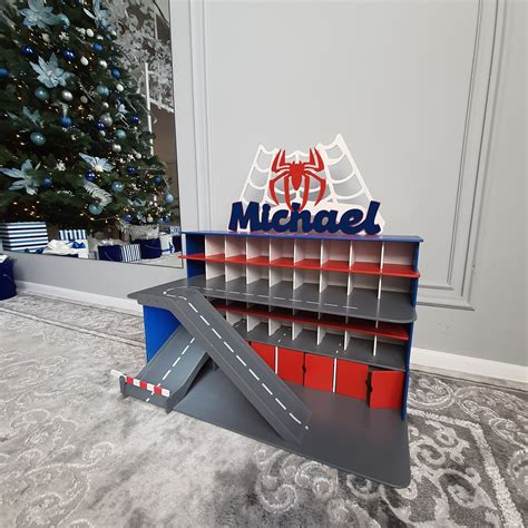 5 Layer Assembled Wooden Garage Parking For Hot Wheels Shelf For Car Wooden House Gift For Boy