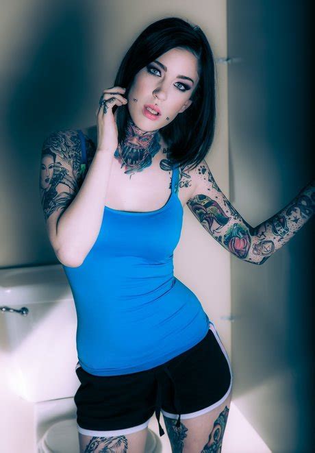 Brunette Tattoo Model Revealing Tiny Tits And Tight Ass Before Masturbating PornPics