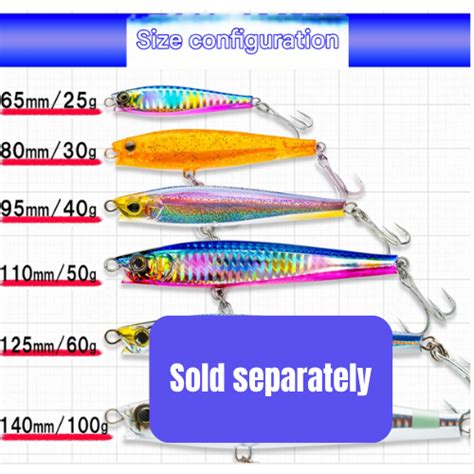 DUEL Hardcore Fishing Lure Monster Shot Sinking Pencil 65mm 80mm 95mm 110mm Long Throw Shopee