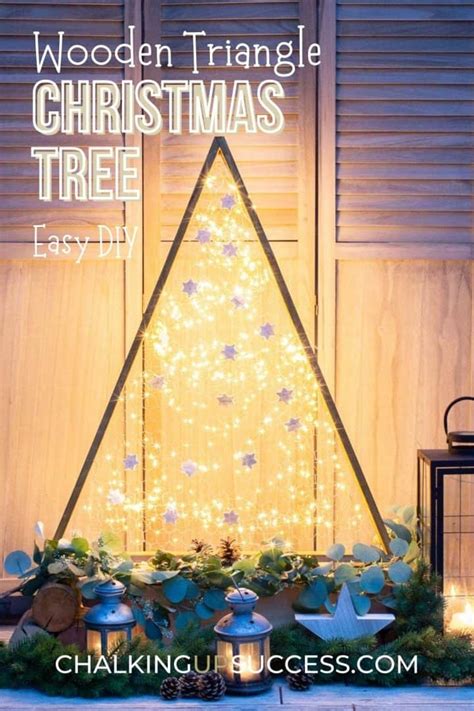 How To Make A Wooden Triangle Christmas Tree Chalking Up Success