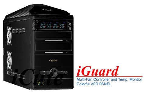 Панель iCute iGuard 5.25, черная, 4-канал.реобас, t контроль, VFD ...