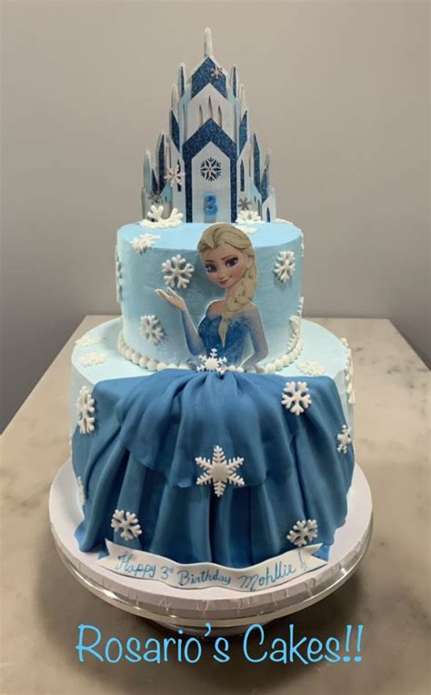 A Frozen Princess Birthday Cake On A Table