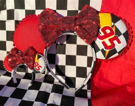 Lightning Mcqueen Ears Keychains Mickey Ears Disney Ears Cars Ears