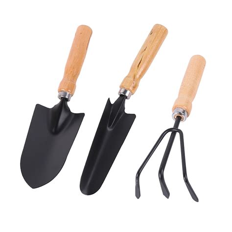 LIJCC 3Pc Wooden Handle Garden,Small Gardening Tools Set with Hand