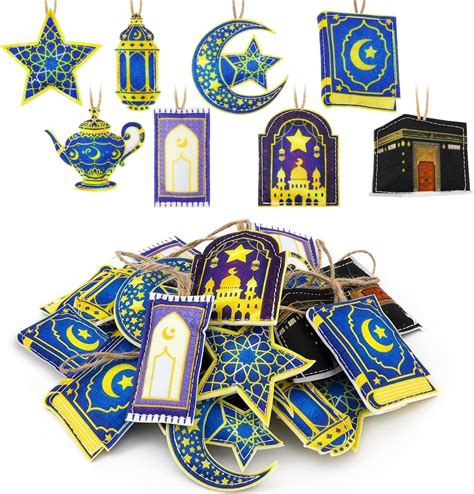 amazoncom  pcs ramadan tree decorations eid mubarak felt hanging
