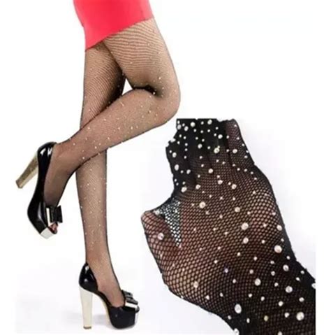 Meia Calça Arrastão Nude Preto Pele Strass Brilho Parcelamento sem juros