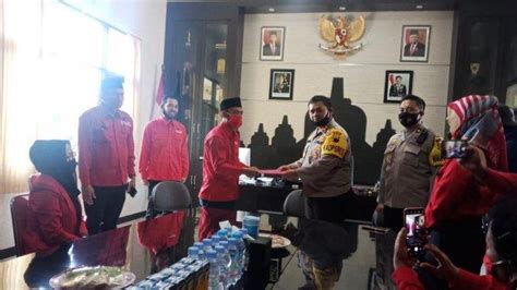 PDI Perjuangan Kabupaten Magelang Datangi Polres Dorong Kasus