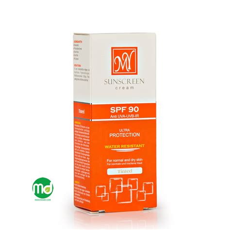 کرم ضد آفتاب رنگی SPF 90 مای پوست نرمال تا خشک - مرسی دارو
