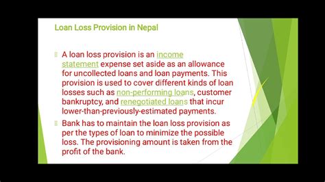 Loan Classification And Loan Loss Provision In Nepal