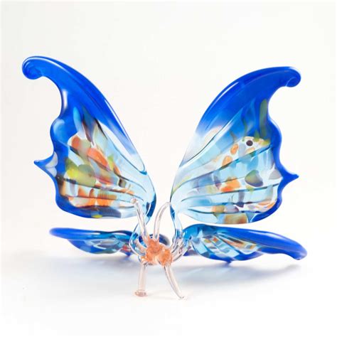 Glass Butterfly Hand Blown Collectible Figurine Art Glass Etsy