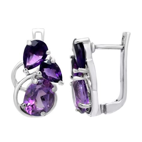 Серьги из серебра купить, серебряные серьги с камнями — Мир Серебра