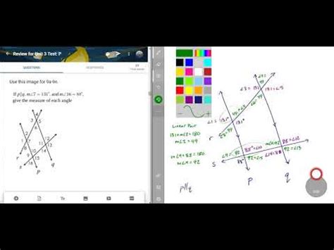 Unit Test Review Parallel And Perpendicular Lines Youtube