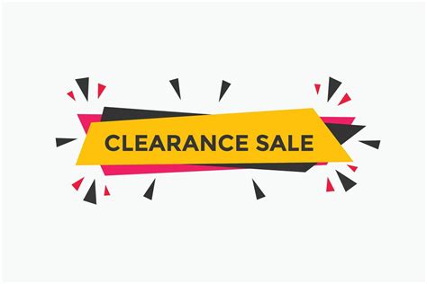 Clearance Sale Button Clearance Sale Speech Bubble Clearance Sale