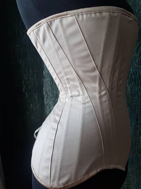 Glowing Edwardian S Bend Handmade Custom Corset In Natural Nude Ecru