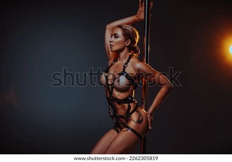 Nude Athletic Woman Posing On Gray Stock Photo 2262305819 Shutterstock