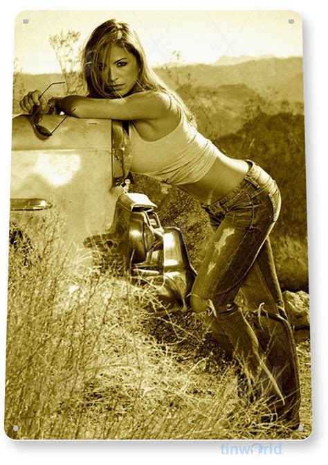 Hot Rod Pin Up Sign B424 TinWorld Model Pin Up Signs Tinsign
