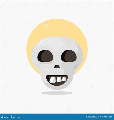 Halloween Skull Icon Cartoon Illustration Stock Vector Illustration