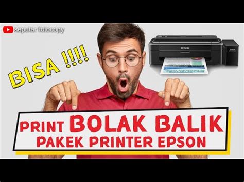 Cara Print Depan Belakang Menggunakan Printer Epson L Work