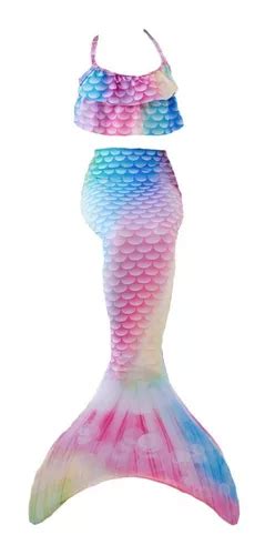 Sirenita Tail Ariel Traje Baño Bikini Niña Conjunto 6 Piezas en venta en Veracruz Veracruz por