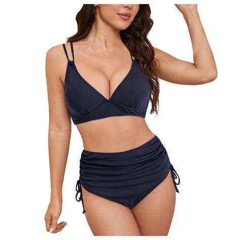 Adviicd Modest High Waisted Bikini Set For Women With Tummy Control And Crisscross Cutout Design