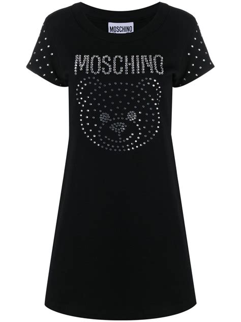 Moschino Crystal Embellished T Shirt Dress Editorialist