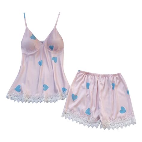Caicj Silk Pajamas Silk Pajamas Set For Women Satin Backless Lingerie Pjs Cami Top And Shorts