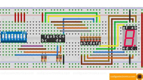 Diagrama De Circuitos Con Display A 7 Segmentos Display De 7