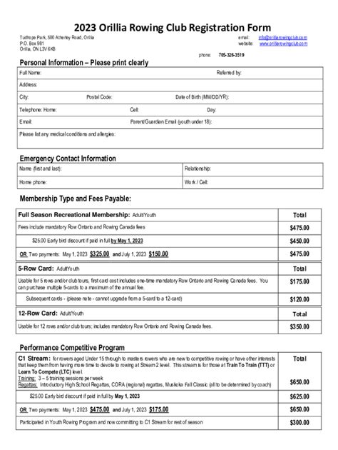 Fillable Online Orillia Polar Pull Indoor Rowing Competition Overview