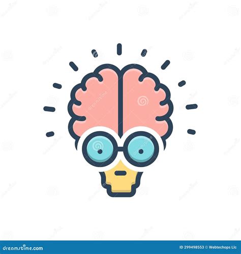 Color Illustration Icon for Knowledge, Knowing and Creativity Stock