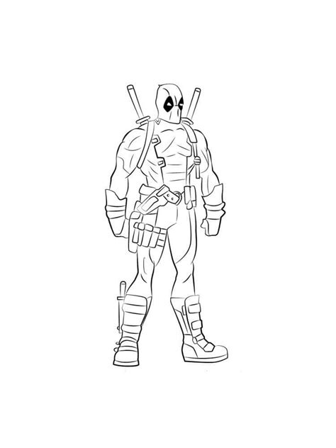 Bueno Deadpool Para Colorear Imprimir E Dibujar Coloringlib