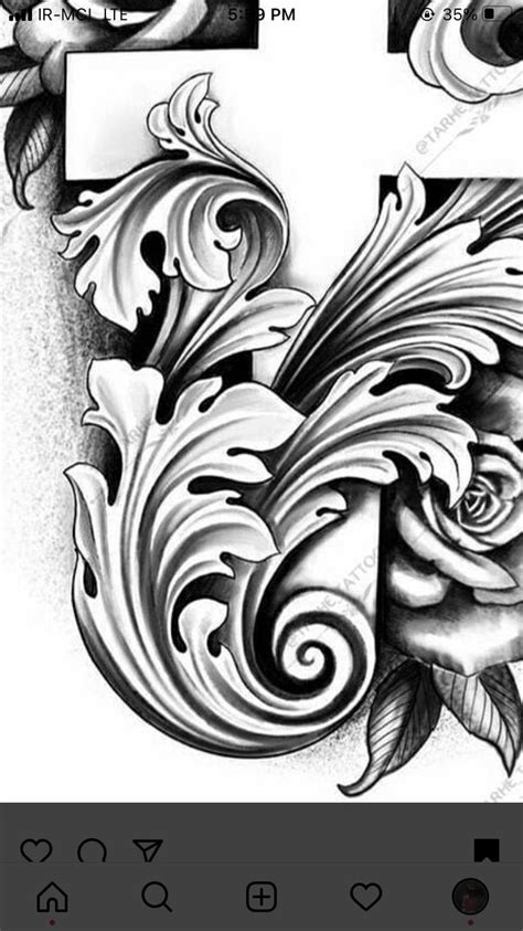 Filigree Tattoo Design | Black Ink Tattoo