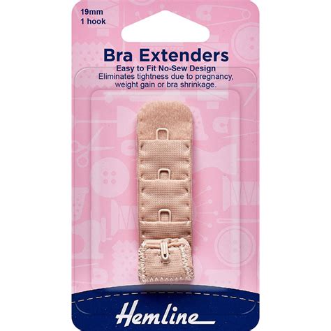 Hemline Bra Extenders 19mm Nude Shine Trimmings Fabrics