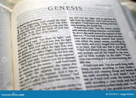 Genesis 1 Bible Verse Stock Images Image 7577874