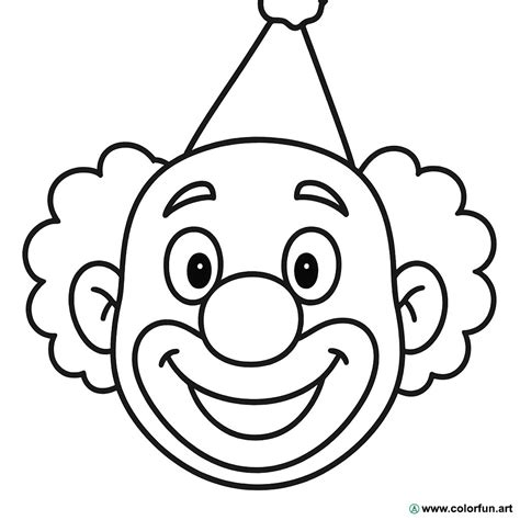 Cabeça De Palhaço Para Colorir - Desenhos para colorir de uma cabeça de palhaço criativo Para Baixar ou ...