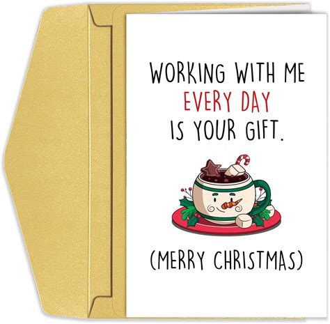 Amazon Funny Christmas Card For Coworker Cheeky Christmas Card