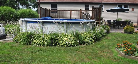 Pool Decking Above Ground Pool Backyard Pools