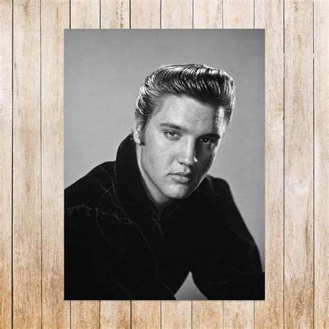 Photo of Elvis Presley Elvis Presley Portrait Black and - Etsy