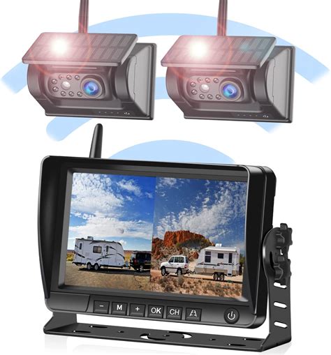 Amazon Magnetic Solar Wireless Backup Camera Hd P Inch