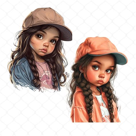 Little Hip Hop Girl Clipart Png Digital Download Hip Hop Girls